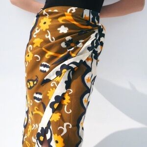 Zara Patterned Wrap Skirt